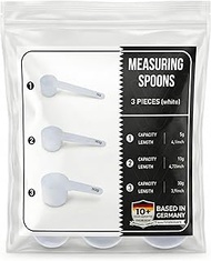 measuring scoop set of 3 | 30g protein, 10g preworkout, 5 gram scoop creatine | supplement workout s