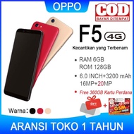 terbaru OPPO F5 HP RAM 6/128GB GARANSI TOKO 1 TAHUN ORIGINAL BARU