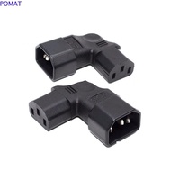 POMAT Power Adapter C14-C13 C13 Female 10A 3Pin Corner Plug Conversion Socket C14 Male To C13 Female