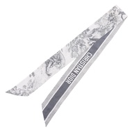二手 Christian Dior Mitza Toile de Jouy SauvageRIBON圍巾，15JOU106I602，絲綢，灰色，女士