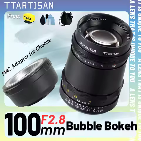 TTArtisan 100mm F2.8 Bubble Bokeh Lens M42 Mount Lens for Sony E Nikon Z Canon R Leica L Full Frame 