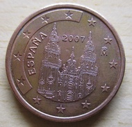 ESPAÑA 2007 M 5 EURO CENT LL Coin