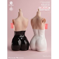 Spot Goods Worldbox 1/6 Bust Ceramic Girl Black and White Bare Body Chest Support AT205
