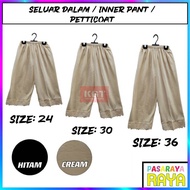 Petticoat Seluar Dalam Wanita Beige Color Size Suku / Tiga Suku / Panjang Kain Cotton Kain Lembut So