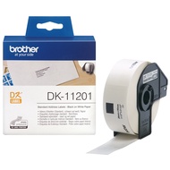 Brother DK-11201 29mm x 90mm 400 Label Roll, Standard Address Labels (Black On White)