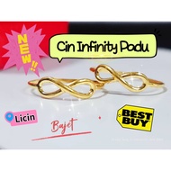 Wing Sing Cincin Infinity Padu Licin Bajet Tulen Emas 916 / 916 Gold Infinity Ring