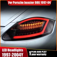 2PC Tail Light For Porsche Cayman 987.1 2004-2008 Upgraded New Design LED DRL Turn Signal BrakeTail 