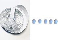 Zip Endless Spiral 3 mm Sold by the Metre Bed Linen Cushion White Zip 5 m with 6 Sliders