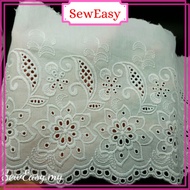 <0.5meter> LC77632 Pure Cotton Lace / Renda Cotton / Lace Telekung / Renda Telekung / Lace Baju / La