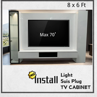 [EE LIFE DESIGN] [PEMASANGAN PERCUMA] Kabinet TV 8 x 6 Kaki /8 x 6 FT TV CABINET / 8 x 6 FT TV CABIN