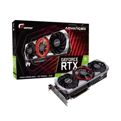 Used COLORFUL Igame RTX 3060 Ti ADOC Graphics Card 8GB GDDR6 256 Bit 8Nm 14Gbps 1410Mhz 1665Mhz 3DP+