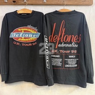 [23] Deftones Adrenaline U.K.TOUR 98 long Sleeve Bio Soft tag USA vintage shirt Tour Rock Band