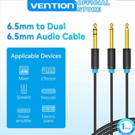 Vention 6.5mm Audio Cable Premium Audio TRS 6.5mm Male to Male 2*6.5mm Aux Cable For Mixer Speaker