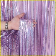 B4 Laser rainsilk curtain kids birthday scene layout wedding party background wall decoration  4B