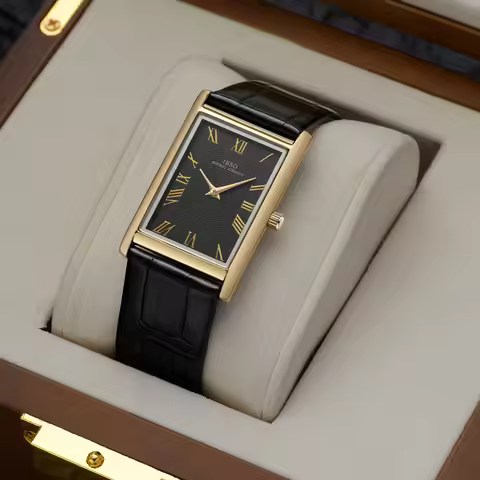 Quartz Watch Square Series with Epson Y120 Movement from Japan 37mmx32mm Size and 7.5mm Thickness 3A
