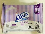 Walch威露士 AQVA 專用可沖濕巾 濕紙巾 不含酒精 嬰兒 清潔 消除99.9%細菌 除臭 tissue wet