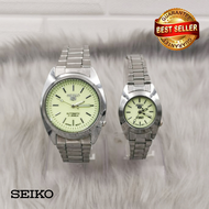 Seiko 5 Automatic 21 Jewels Silver Stainless Steel Watch (COUPLE WATCH)