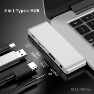 Jenis-Chub 4-dalam-1 TYPE-C ke USB 3.0 + HDMI + Audio 3.5mm + Hab Stesen Dok PD