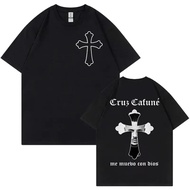 Rapper Cruz Cafune Double Sided Print T-shirt Men Women Fashion Hip Hop Short Sleeve T Shirts Summer