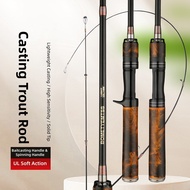 Upgraded Micro-Road Asian Rod with Solid Wood Handle, UL/L, Carbon Construction  Batang Pancing Kayu