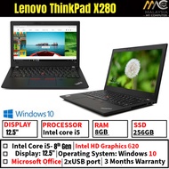 LAPTOP LENOVO THINKPAD X280 12.5" INTEL CORE i5 8TH GEN - 8GB RAM - 256GB SSD STORAGE WINDOWS 11 PRO