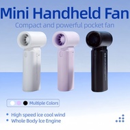 SGLOBFY Portable Mini Turbo Jet Fan Rechargeable Handheld Fan Strong Wind Cooling Handheld Fan