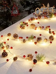 全城熱賣 - 《聖誕狂歡驚喜多》—燈飾-氛圍感LED松果鈴鐺燈串-2米長-20個燈泡│#聖誕禮盒#聖誕禮物