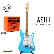 At First กีตาร์ไฟฟ้า AE-111 R พร้อมแอมป์กีตาร์ Caline รุ่น S7