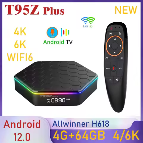 NEW T95Z PLUS Android 12 Allwinner H618 Smart Tv Box 4G 128G 64G 6k 4k BT5.0 5G Dual Brand WIFI6 Med