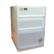 全新：Muji Style 磨沙三層膠櫃 / 收納櫃 / A4 Size 文件櫃