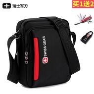 AT/⛎Swiss Army Knife Shoulder Bag Men's Casual Crossbody Small Business Backpack Women's Fashion Trendy Crossbody Bag Ca
