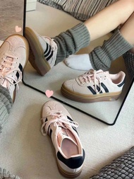 Giày Đế Dày Gazelle Bold Dành Cho Nữ Mùa Thu 2024 Giày Thể Thao Đế Thấp Cổ Điển Phong Cách Retro Già