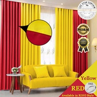 X2 Ready Made Curtain Siap Jahit, LANGSIR RAYA MIX COLOUR Kain Tebal (Free Eyelet / Free Ring )Blackout 85% Mix Color