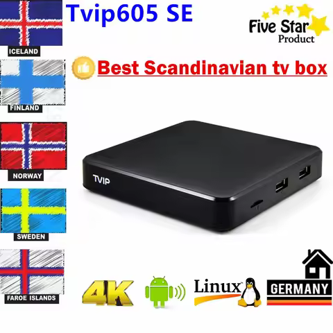 Aamzing arrival tvip605 SE Nordic One Smart tv box Android & Linux OS 5G Dual WiFi 4K Scandinavian S