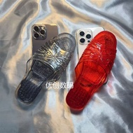 Iphone16ProMAX 16E Tik Tok Same Style Girlfriends Buy Tokyo Jade Foot Shoes Suitable for Iphone1615 