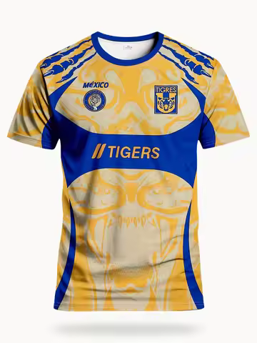 Los Angeles Tigers Men's Football Jersey & Mexico Crew Neck Comfort Sweatshirt with Tiger Graphic Pr