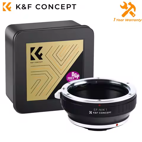 K&F Concept for EOS-Nikon1 Lens Mount Adapter for Canon EOS EF EFS Lenses to Nikon 1 Mirrorless Came