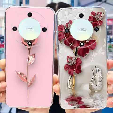 For Honor X9b Case HonorX9b 2023 Elegant Pattern Soft Silicone TPU Phone Back Cover For Honor X9b X 