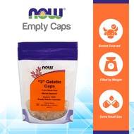NOW Supplements, Empty Gelatin Capsules, 3, Bovine Sourced, Extra Small Size, Filled by Weight, 1,00