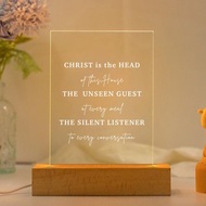 基督是我家之主 以弗所書5:23 恩典之光 聖經經文LED燈 經文禮物