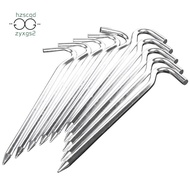 18cm long metal tent pegs heavy duty ground camping / gazebo / tent / awnings, 10 pegs