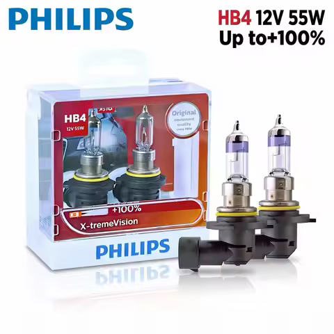 Philips X-treme Vision 9006 HB4 12V 55W P22d +100% More Vision Light Car Halogen Headlight Auto Fog 