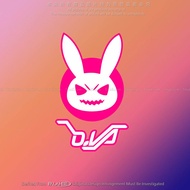 - ready stock'OW Overwatch Black Lily Widow DVA Rabbit Game Sticker Body Glass Luggage Case Reflecti