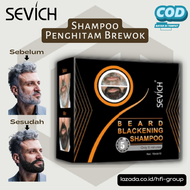 SEVICH Beard Blackening Shampoo Cat Sampo Penghitam Brewok Jenggot Pewarna Hitam Black Jambang Kumis