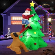 UECECY Christmas Inflatable Dolls, Gifts LED Light Inflatable Tree Lights,  1.8M/6FT  DIY Inflatable