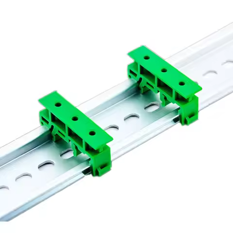 50Pair 35mm Din Rail Type PCB Bracket Panel Mounting Base PCB Circuit Board Bracket Holder Carrier C