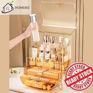 Penganjur Mekap Akrilik Besar | Kotak Paparan Kosmetik & Skincare Untuk Meja Solek