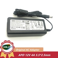 Genuine APD DA-48Q12 12V 4A 48W 5.5x2.1mm AC Adapter For Monitor Power Supply Charger