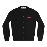 CDG PLAY Unisex Red Heart Cardigan