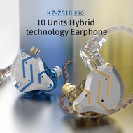 KZ ZS10 Pro Gold Earphones 4BA+1DD Hybrid 10 drivers HIFI Bass Earbuds In Ear Monitor Headphones Noise Cancelling Metal Headset CCA TRN ZAS ZAX CA16